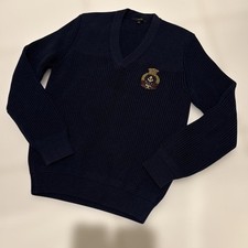 GUCCI navy V-neck knit sweater M F/S from Japan