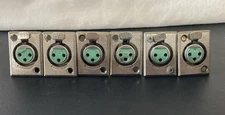 Vintage Lot - Switchcraft D3F Panel Chassis Mount 3-pin XLR-F, 6 Pcs