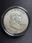 1957 50C Franklin Half Dollar Circulated Philadelphia 90% Silver Tested