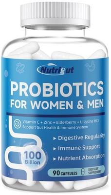 ''100 Billion CFU Probiotics for Digestive Health and Immune Support - 90 Veggie