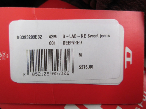 DIESEL JoggJeans Men's D-LAB-NE Deep Red Denim Sweat Jean Pant A03932-09E32-42M - Foto 13 di 18