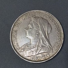 Queen Victoria Crown Coin 1897 LXI on Edge My Assessed Grade Very Fine (VF)