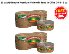 New Genova Premium Yellowfin Tuna in Olive Oil 4 X 2 8 cans Free Shipping