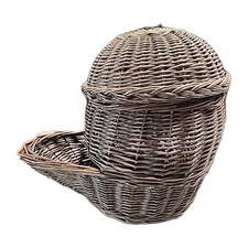 Cesta de almacenamiento de cebolla o patata estilo francés rústica estilo tolva con tapa