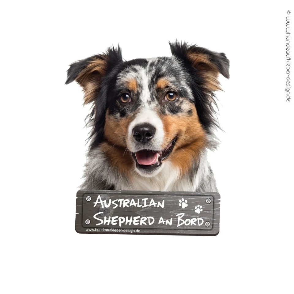 Australian Shepherd an Bord Autoaufkleber 10cm o. 20cm |  KFZ  Aufkleber 0911 - Bild 2 von 2