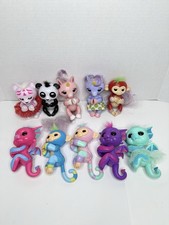 WowWee Fingerlings Interactive Lot Of 10, Monkeys Unicorns Panda Tiger Dragons
