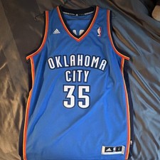 adidas Kevin Durant Oklahoma City Thunder NBA Jersey Blue Size L Swingman
