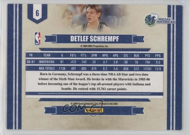 2009-10 Panini Legends of the Game Detlef Schrempf #6 - Image 2 of 2