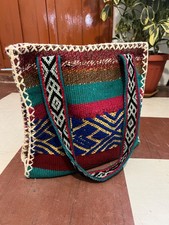 Handmade Peruvian Woven Tote Bag  Artisan Shoulder Bag  Boho Market Bag  Peru
