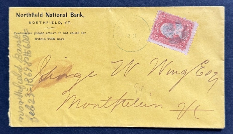 AtoZ. 1869 Northfield Vermont National Bank F Grill #94
