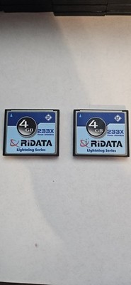 2 CompactFlash RiDATA Lightning Series 4GB 233X High Speed  CF Memory Card