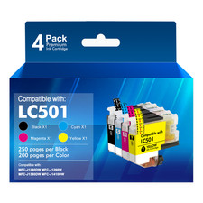 4-PK LC501 Ink Cartridges Compatible With Brother MFc-J1360DW J1260W J1410DW