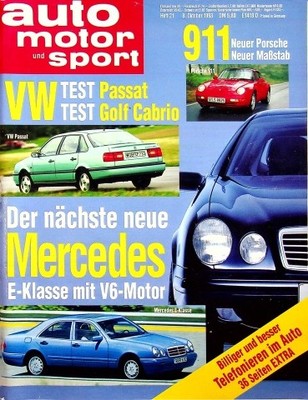 2) Auto Motor Sport AMS 21/1993 - Renault Clio RSi mit  - Ford Fiesta 1.8 S mit