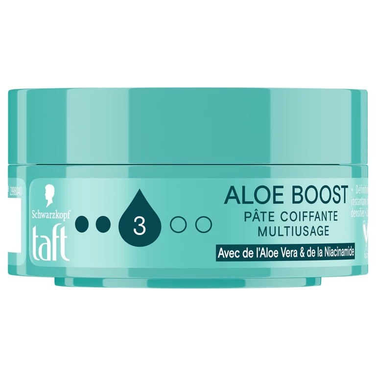 Pâte coiffante TAFT aloe boost lot de deux cires idéal pour un look frais le matin