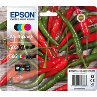 4 Epson 503/503XL T09R94 Schwarz, Cyan, Magenta, Gelb Tintenpatronen