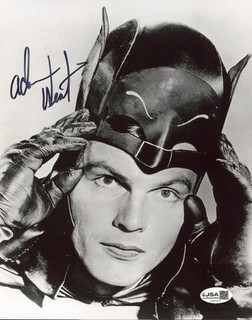 Adam West Signed Batman 8x10 B&W Photo AUTO JSA COA