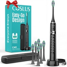 COSLUS Sonic Electric Toothbrush for Adults C40 DY-108Pro : 47000 VPM for Deep C