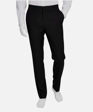 Alfani Men's Black Slim-Fit Stretch Grosgrain-Taped Tuxedo Suit Pants Sz 36W 30L
