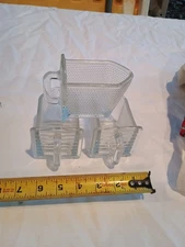 Antique Gerrix Hoosier Cabinet Glass Spice Scoops Set of 3 EXCELLENT CONDITION 