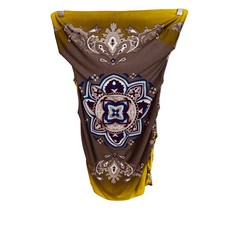 Vintage Y2K Arden B Yellow Grey Ruched Sexy Club Dress Medium Rave Bodycon Glam