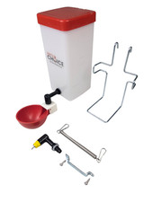 1L 32 oz Chicken Waterer, Cup, Nipple,  Wire Bracket; Poultry  Small Animals