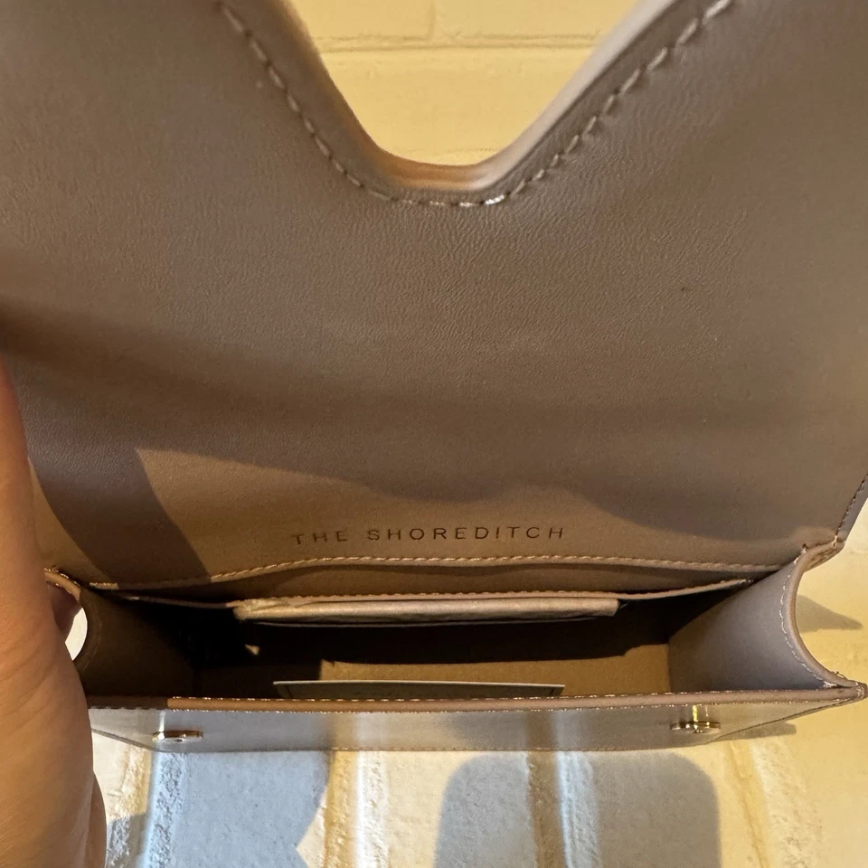 Bolso de Hombro Cartera Kurt Geiger Arco de Cristal Arco Iris Shoreditch Nuevo con Etiquetas Dorado ARV $285 Foto 3 de 4