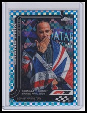 2025 Topps Chrome F1 #133 Lewis Hamilton Blue Checker Flag Refractor #/150
