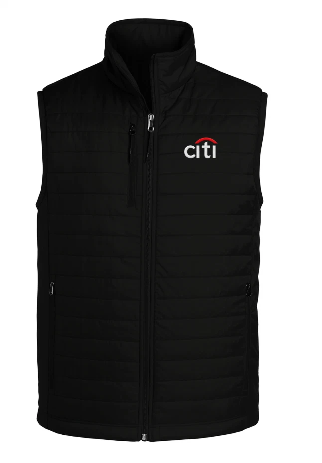 NWT 100% Authentic Citi Bank Citibank Banker Finance Vest / Gilet Black XL