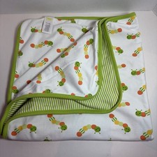 Vtg Gymboree Green Striped Caterpillar Baby Blanket Baby Collection HTF Rare