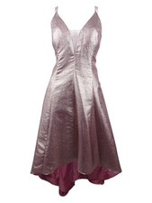 Calvin Klein Women's Metallic Plunge High-Low Dress (6, Blossom Multi)