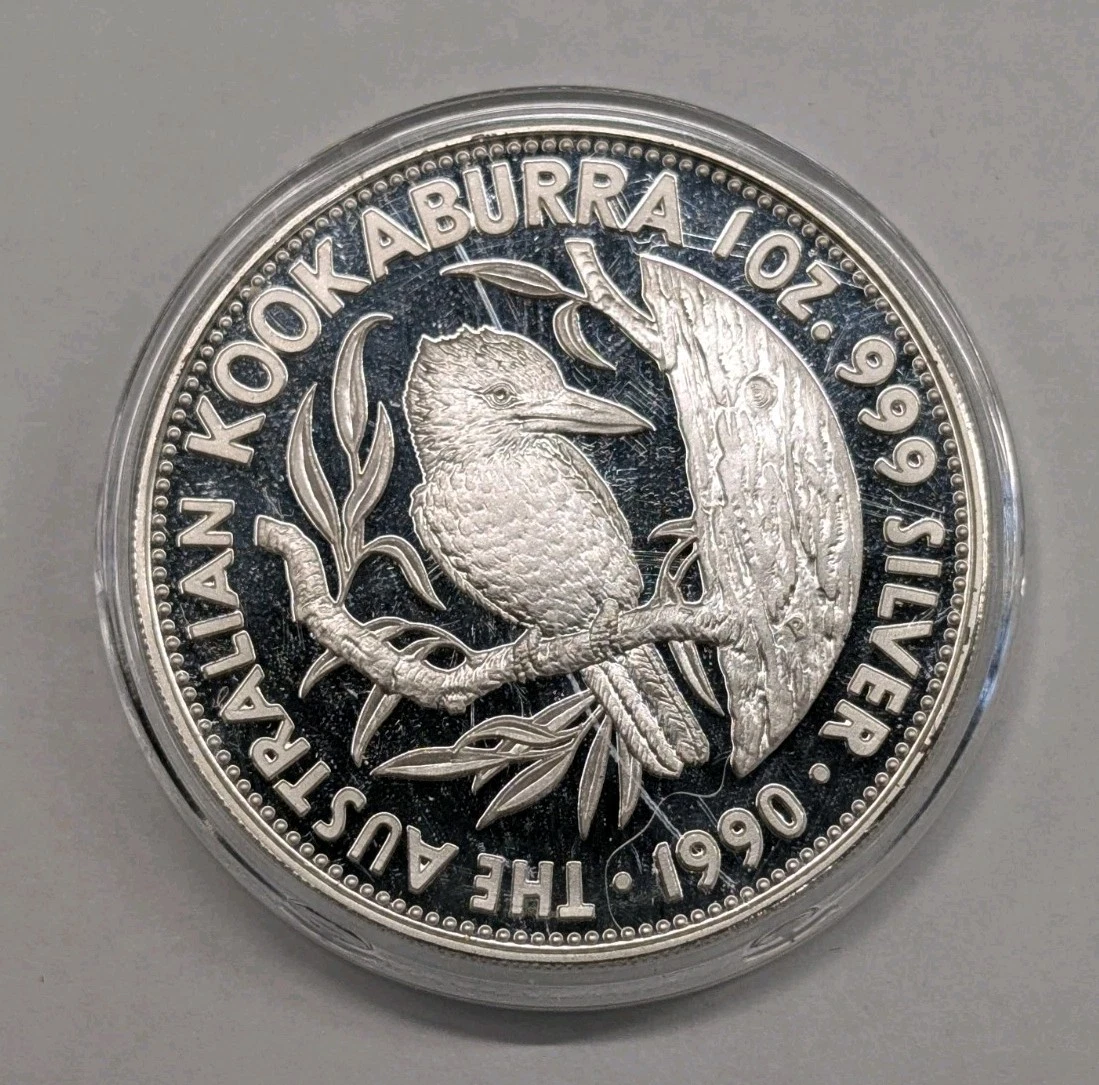 Australian Kookaburra 1990 Ungraded Silver Bullion Coins for sale