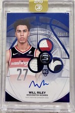 Will Riley 13/15 Triple Rookie Patch Auto 2025-26 Topps 3 Three Basketball Card