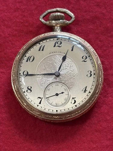 Antique 1925 Hamilton 16s & 17j Grade:974 Pocket Watch-Runs Great
