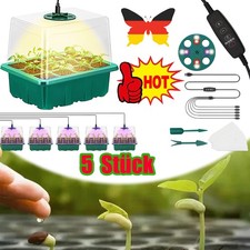 5er-Set LED Anzuchtkasten Zimmergewächshaus Anzuchtschale Anzuchtset Gewächshaus