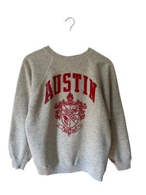 Vintage Austin Raglan Sweatshirt Men s Small Gray 80 s USA