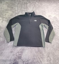 The North Face Boys Sz XL Long Sleeve 1/4 Zip Lightweight Fleece Black Sweater