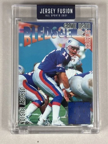 2021 Jersey Fusion Drew Bledsoe #JF-DB95 New England Patriots Memorabilia Card