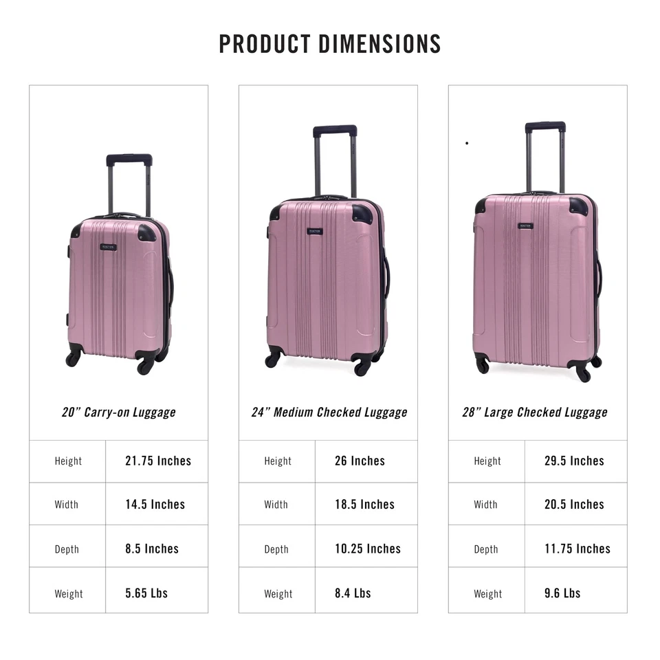 Equipaje rígido ligero Out of Bounds 4 ruedas giratorio, rubor, 28 pulgadas C... Foto 3 de 4