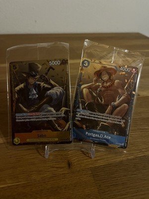 One Piece TCG Promo Portgas D. Ace & Sabo P-074 & P-073 Tin Vol. 2 SEALED ENG