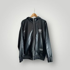 adidas Originals “Chile 62” Hooded Track Jacket – Black – Size M