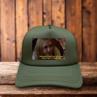 Girl Interrupted Unisex Trucker Hat Olive Angelina Jolie Psychiatric Hospital