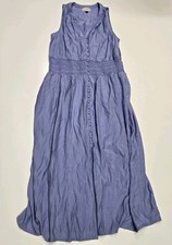 Women's Button-Front Maxi A-Line Dress - Universal Thread Size L