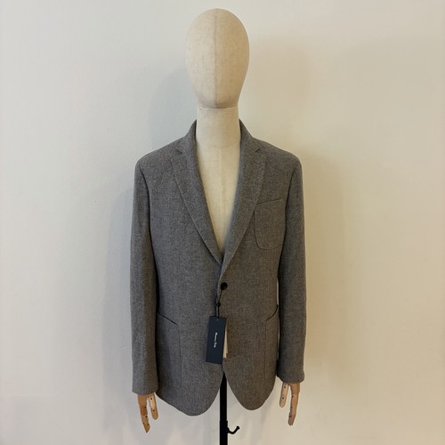 NWT Massimo Dutti Mens 100% Wool Grey Soft Jacket Blazer EU 56 US 46 Sport Coat