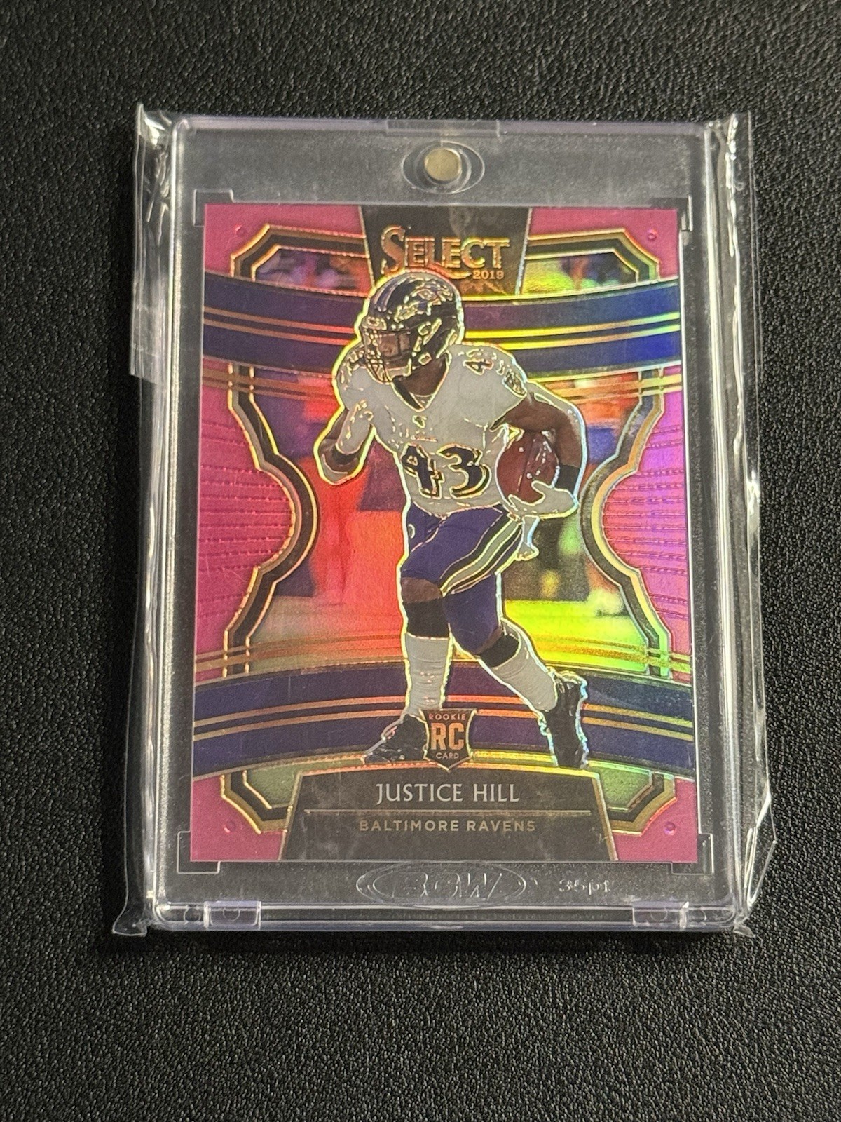 2019 Panini Select - Concourse Justice Hill #28 Pink Prizm /10 (RC) 10/10