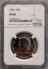 1964 50c Kennedy Silver Half Dollar NGC PF69