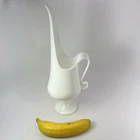 Vintage MCM  Le Smith Swung Milk Glass Smoothie Glass Pitcher Candle Holder 14”