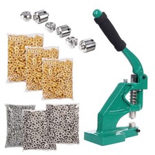 Yescom Grommet Tool Kit #0/#2/#4 Die 4900pcs Eyelets Hole Puncher Press Machine