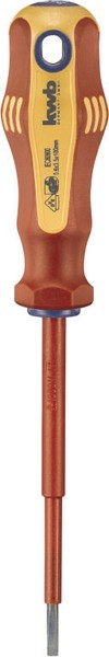 Kwb Vde Schutzisolierter Schraubendreher Flachschlitz 3,5 X 100 Mm-image