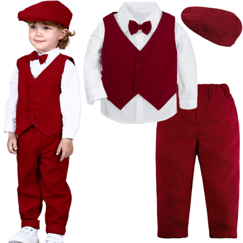 Boys Clothing Set Wedding Party Gift Blazer Gentleman Suit Tuxedo Xmas Outfit - Picture 9 of 34
