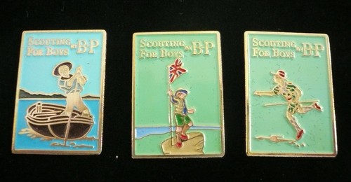 SCOUTS OF JAPAN (NIPPON) - SCOUTING FOR BOY by BADEN POWELL SCOUT WOGGLE PIN SET - Picture 6 of 12